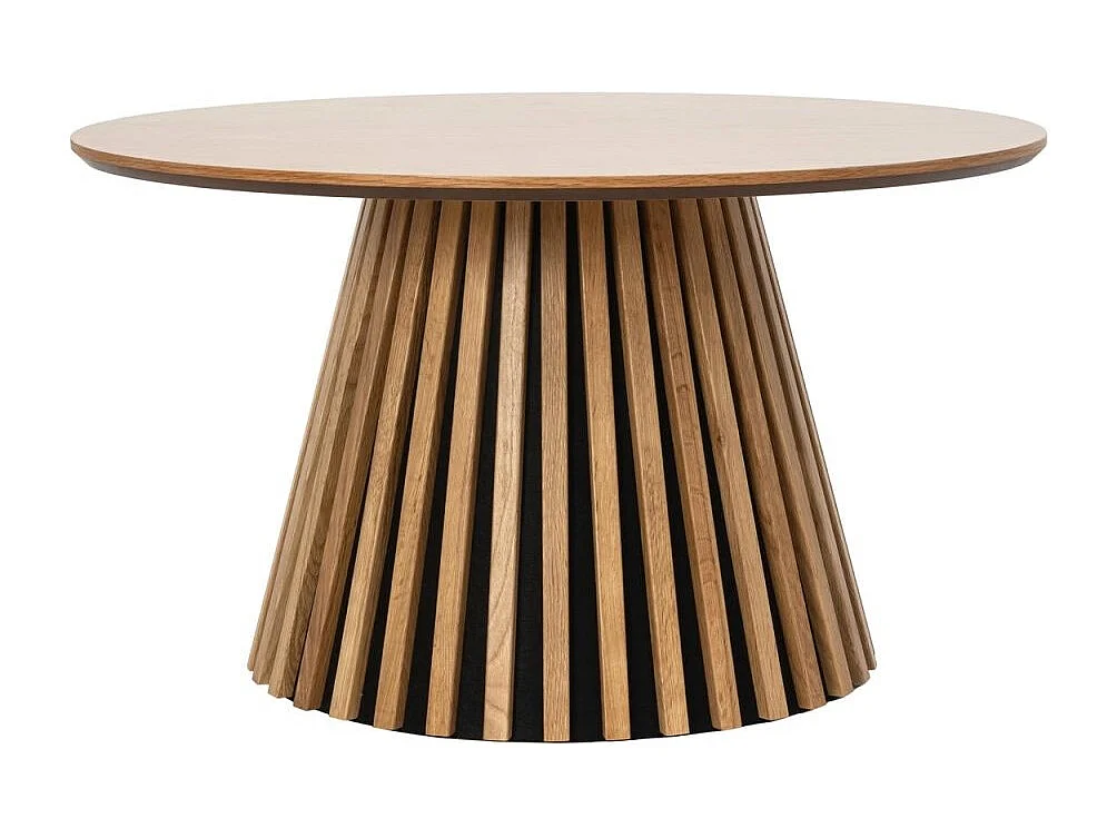 Couchtisch rund Svendborg - Eichenfurnier & MDF - Wildeiche