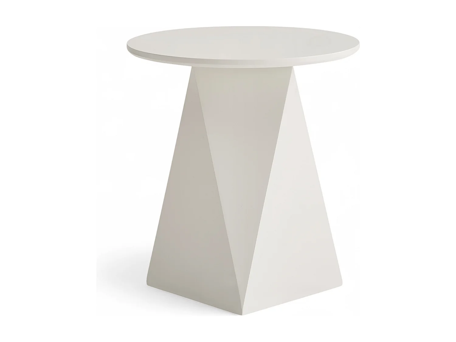 Couchtisch rund Aura - Lackiert & MDF - Cremeweiß