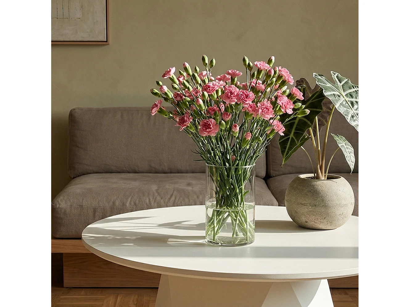 Couchtisch rund Aura - Lackiert & MDF - Cremeweiß