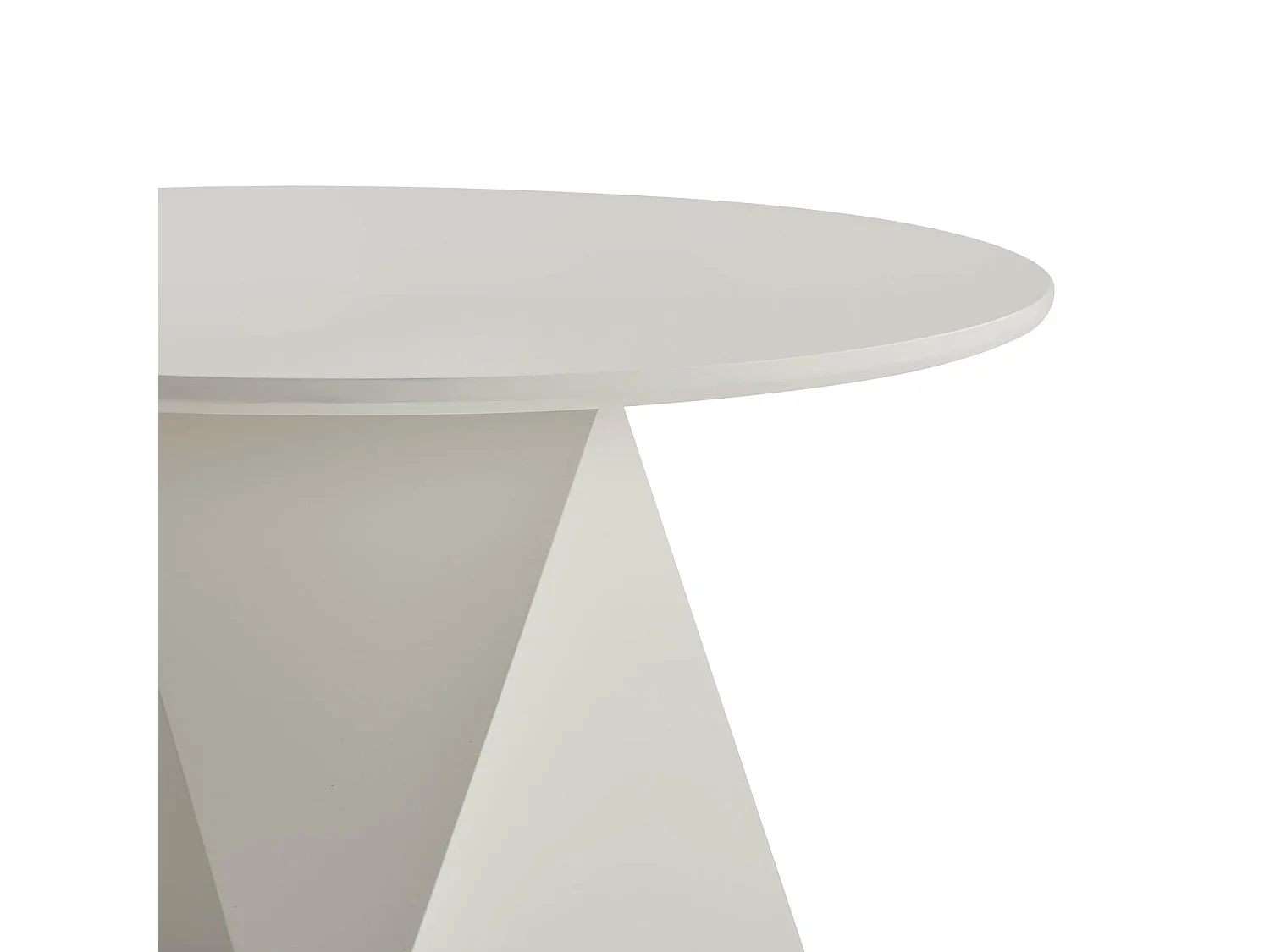 Couchtisch rund Aura - Lackiert & MDF - Cremeweiß