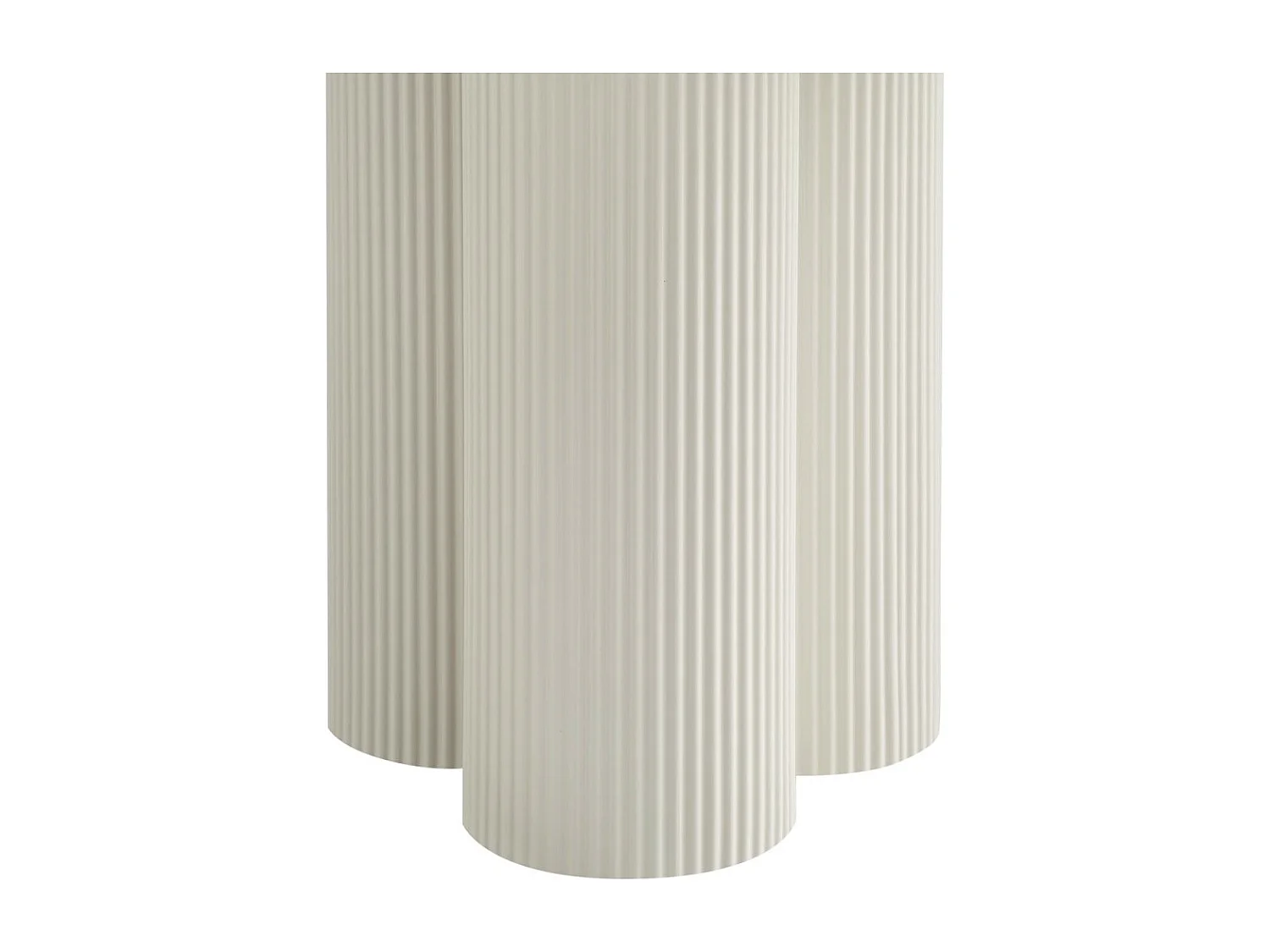 Couchtische 2er Set rund Flow - Lackiert & MDF - Cremeweiß