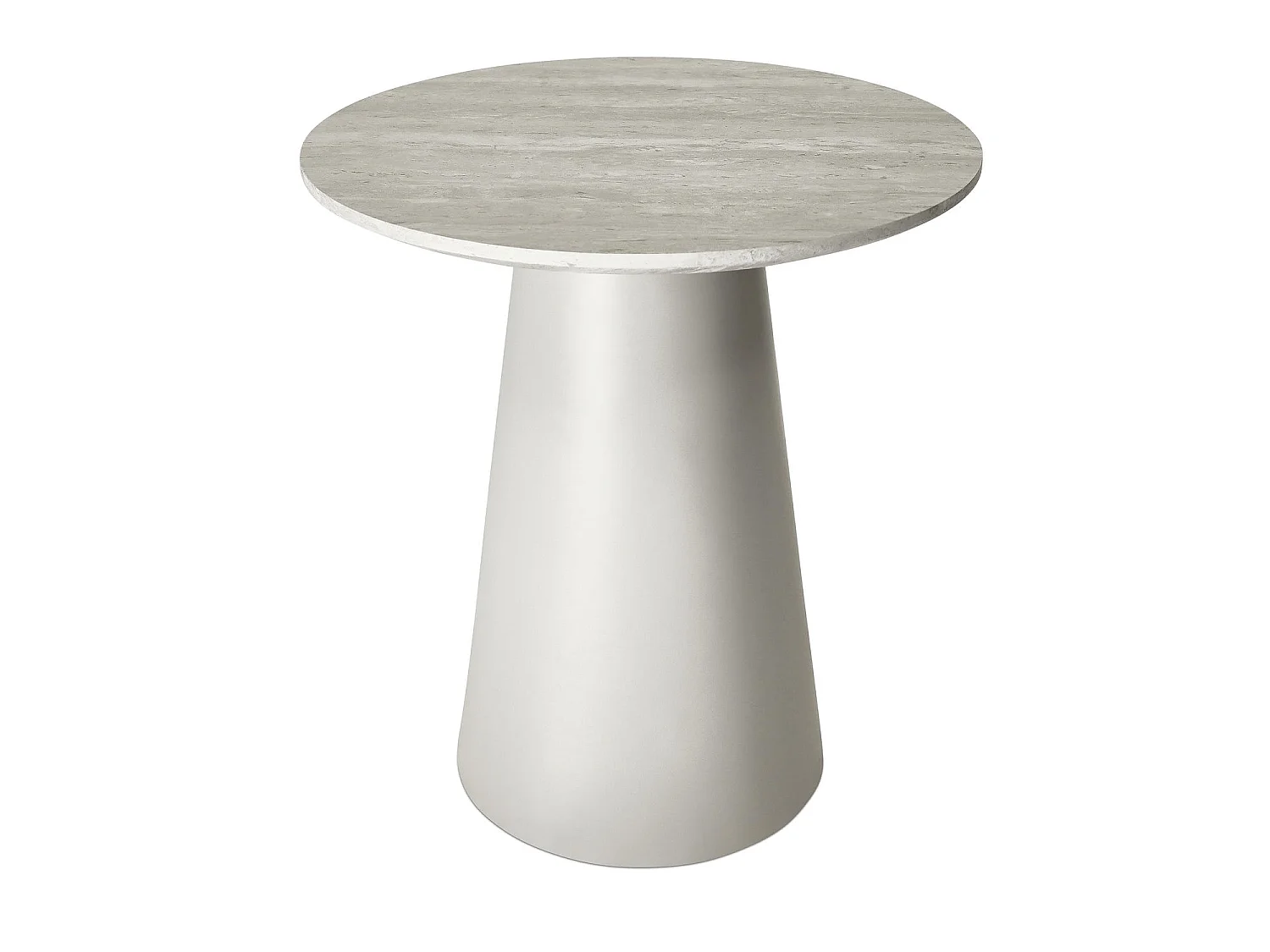 Couchtische 3er Set rund Tango - Travertine-Optik & MDF - Hellgrau