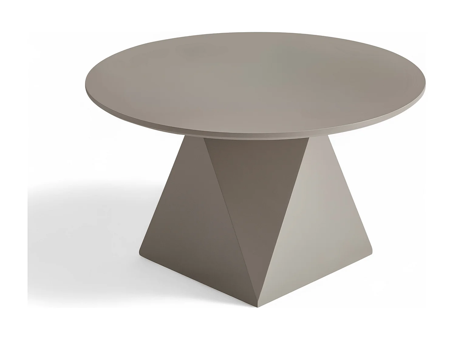 Couchtisch rund Aura - Lackiert & MDF - Beige