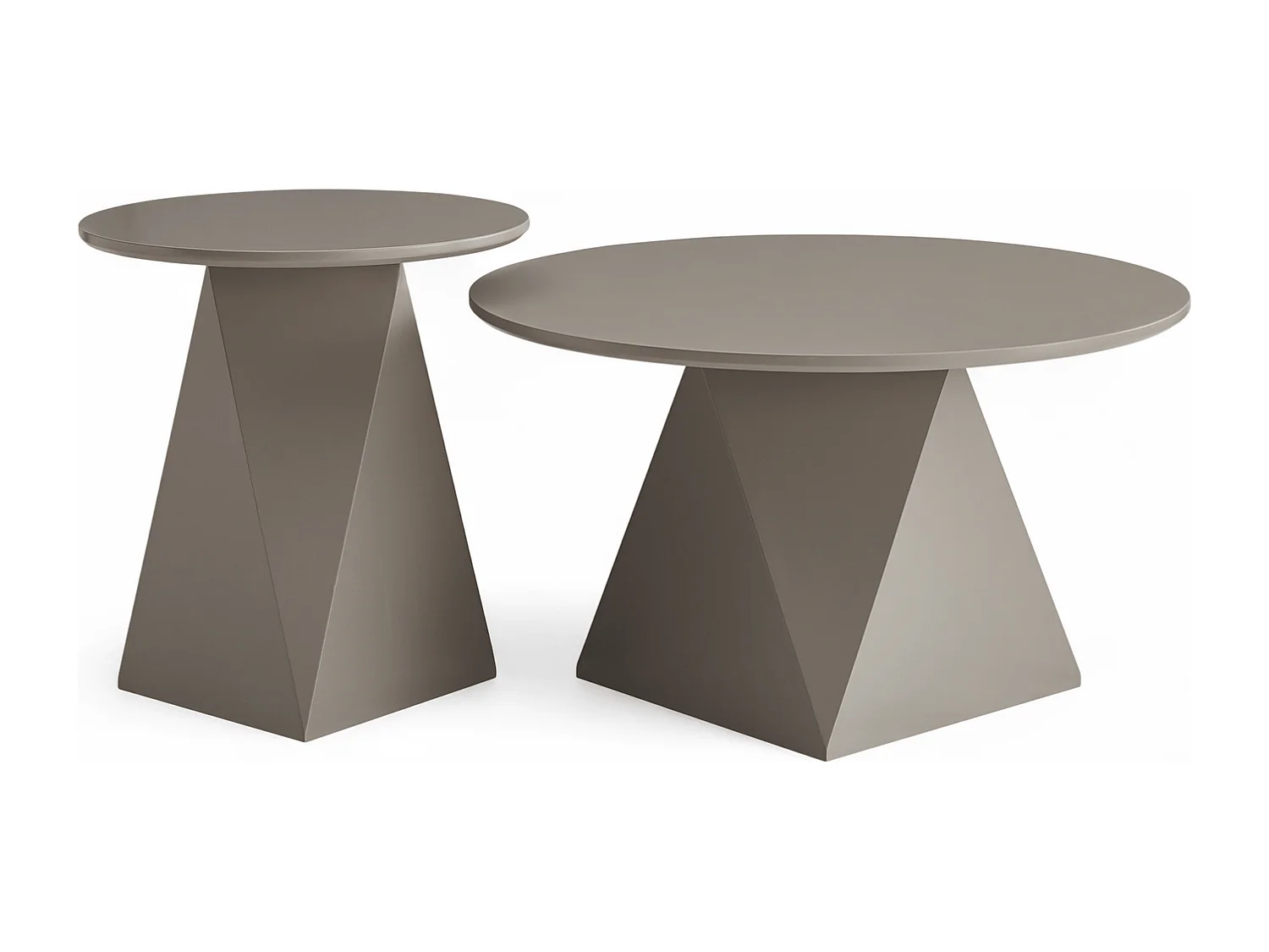 Couchtisch rund Aura - Lackiert & MDF - Beige