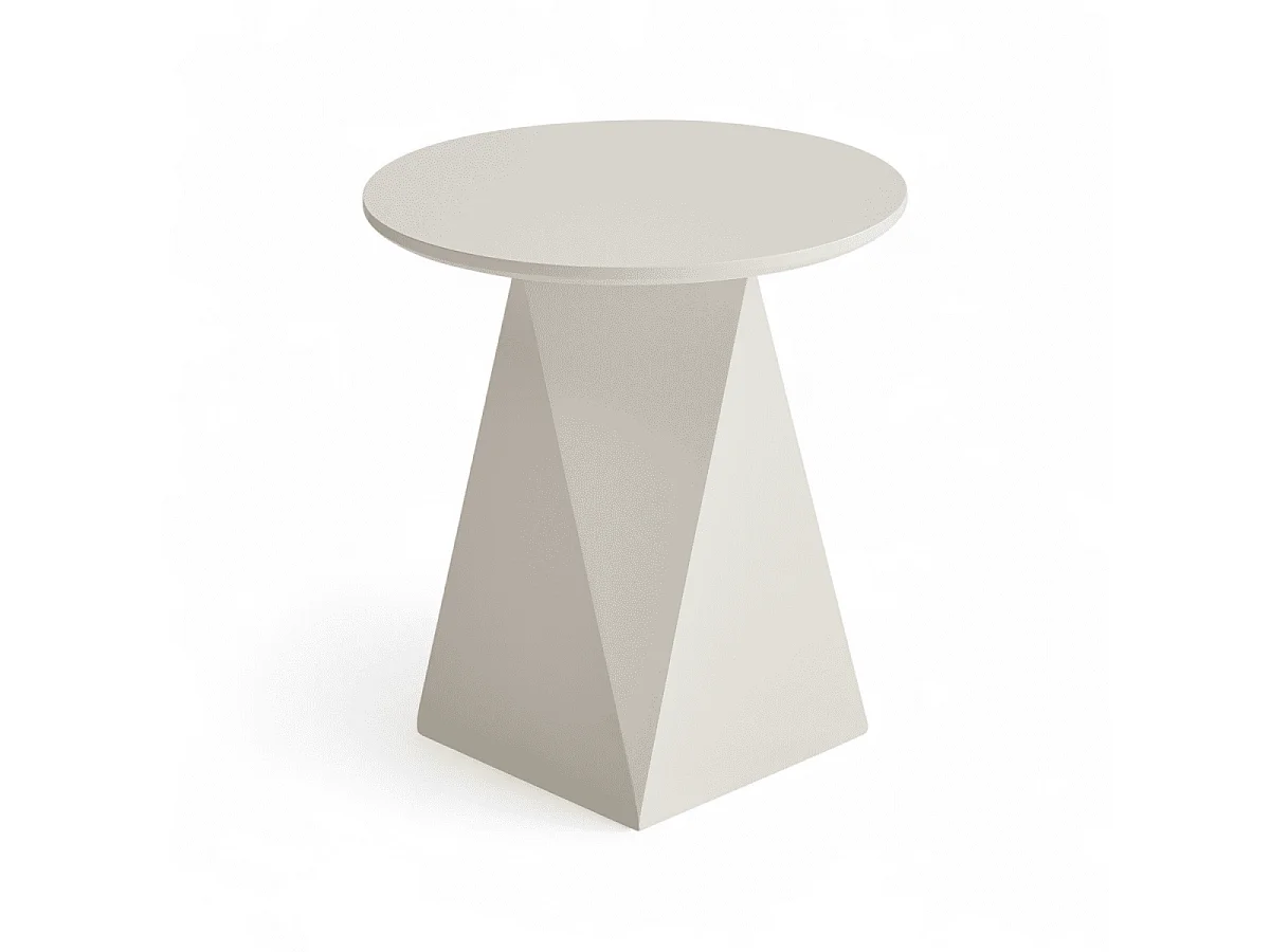 Couchtische 2er Set rund Aura - Lackiert & MDF - Cremeweiß