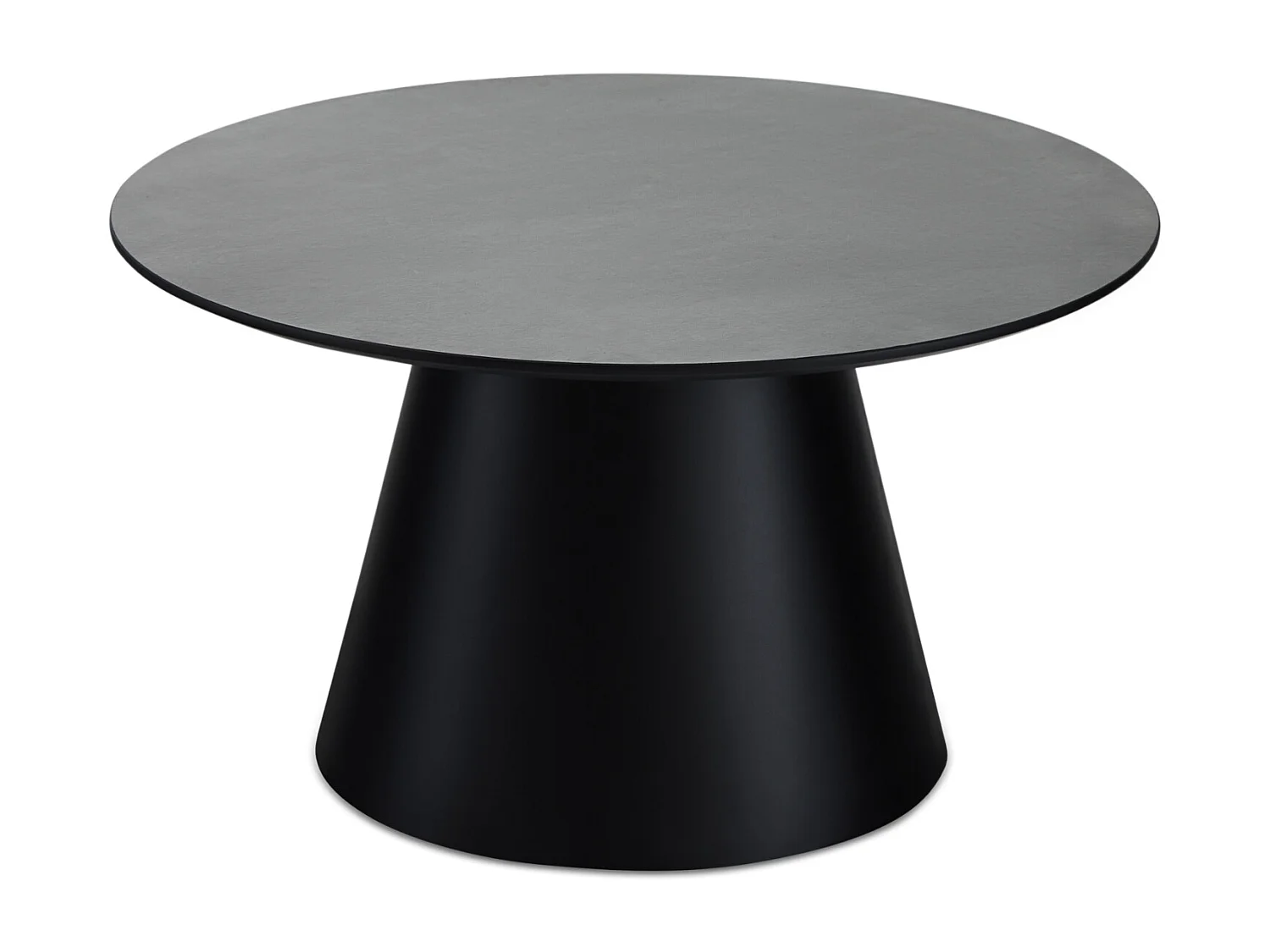 Couchtische 2er Set rund Tango - Beton-Optik & MDF - Dunkelgrau