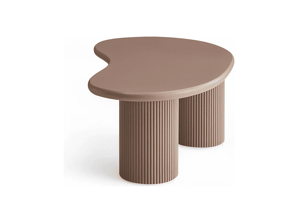 2er Set Couchtich ø50/130x70 cm Mocha Mousse