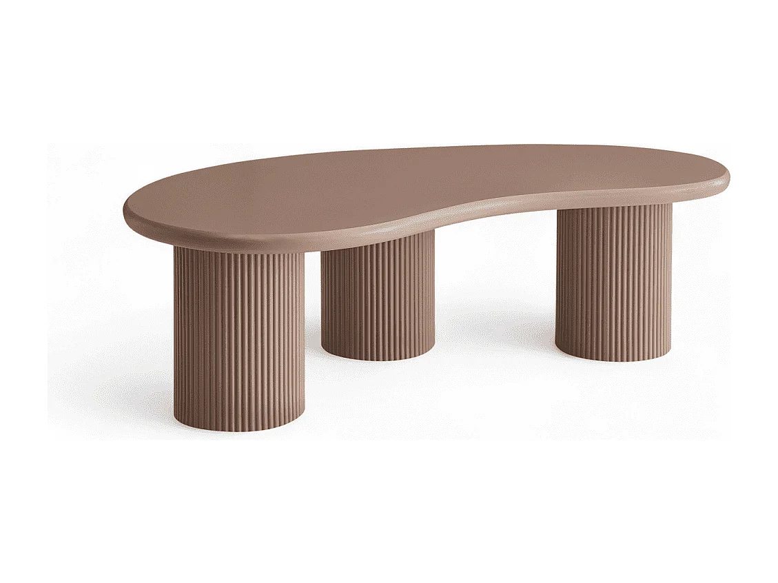 2er Set Couchtich ø50/130x70 cm Mocha Mousse