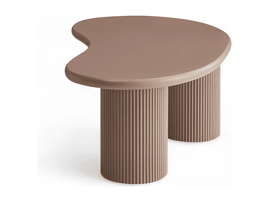 2er Set Couchtich ø50/130x70 cm Mocha Mousse