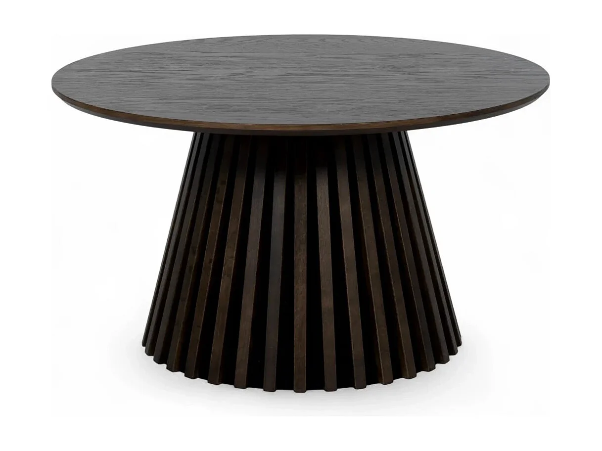 Couchtische 2er Set rund Svendborg - Eichenfurnier & MDF - Räuchereiche