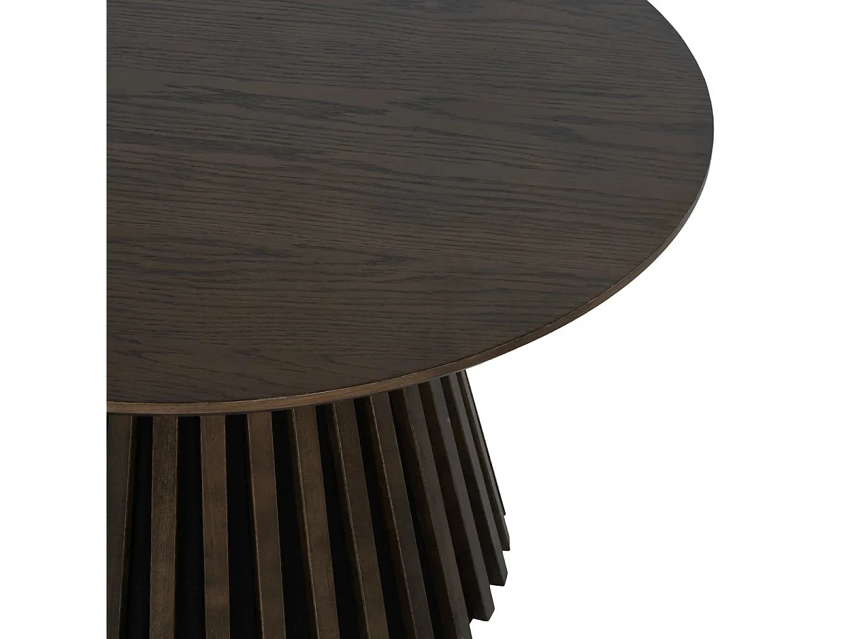 Couchtische 2er Set rund Svendborg - Eichenfurnier & MDF - Räuchereiche