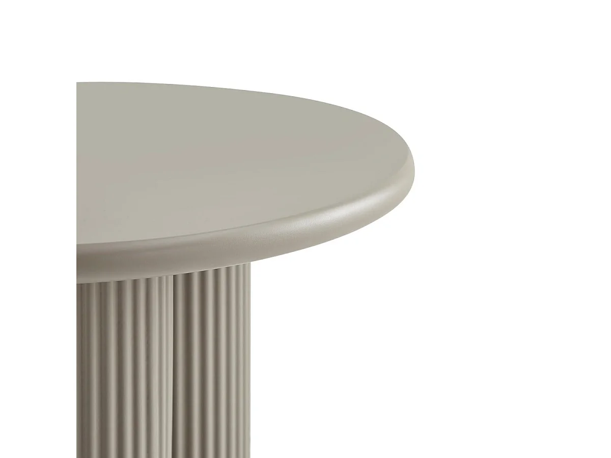 Couchtische 2er Set rund Flow - Lackiert & MDF - Beige