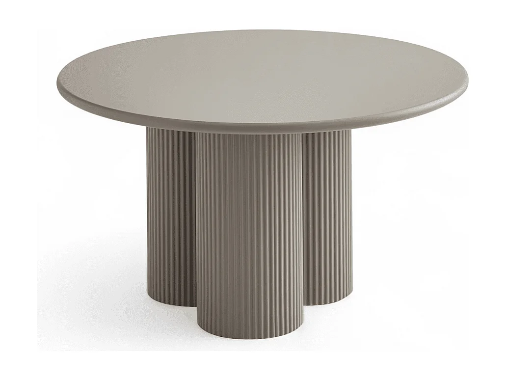 Couchtische 2er Set rund Flow - Lackiert & MDF - Beige