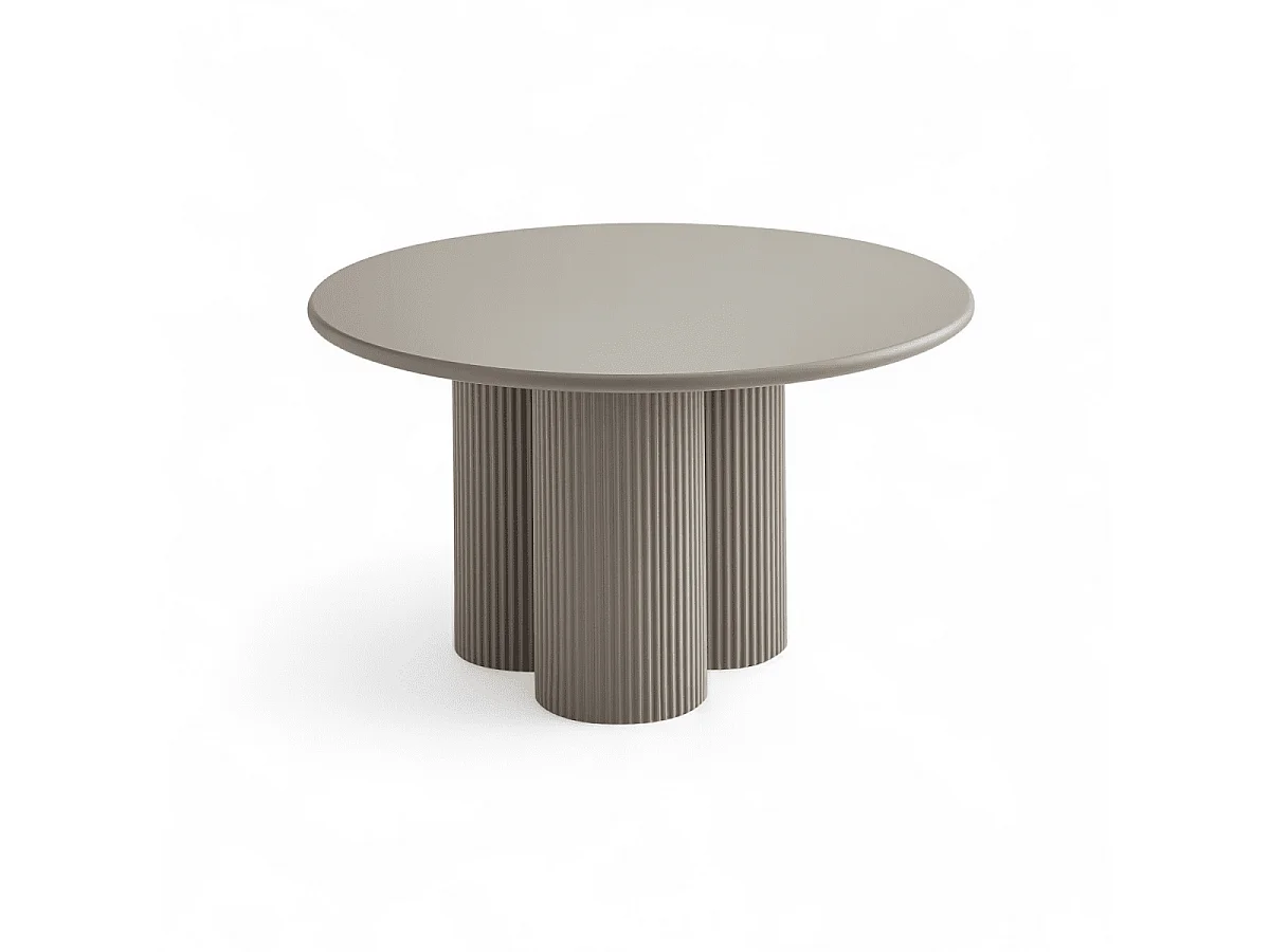 Couchtische 2er Set rund Flow - Lackiert & MDF - Beige
