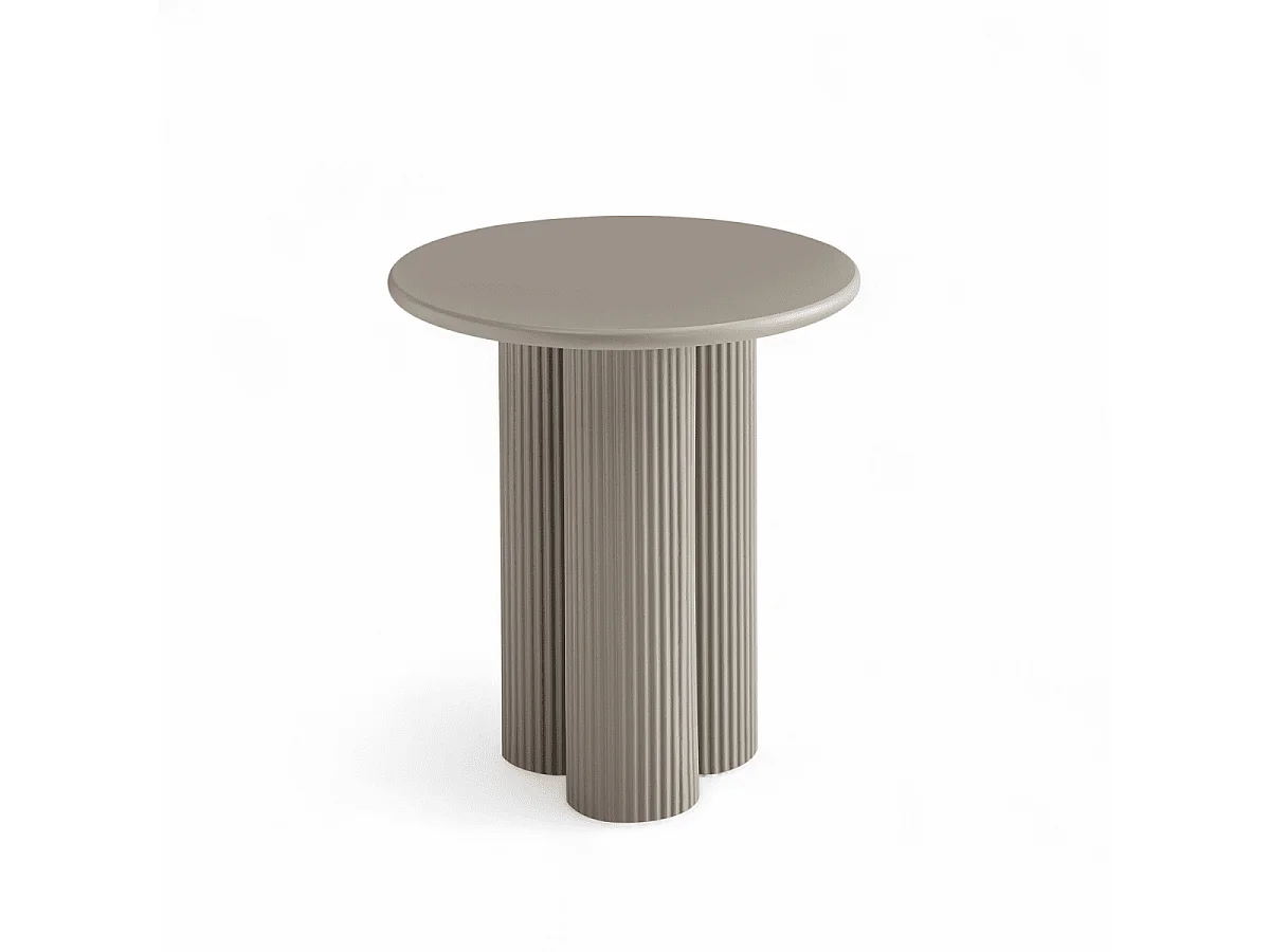 Couchtische 2er Set rund Flow - Lackiert & MDF - Beige
