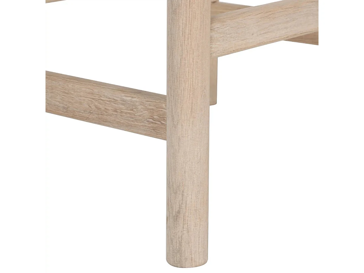 Barhocker 3er Set Ida - Papiergarn & Massives Eichenholz - Eiche bianco
