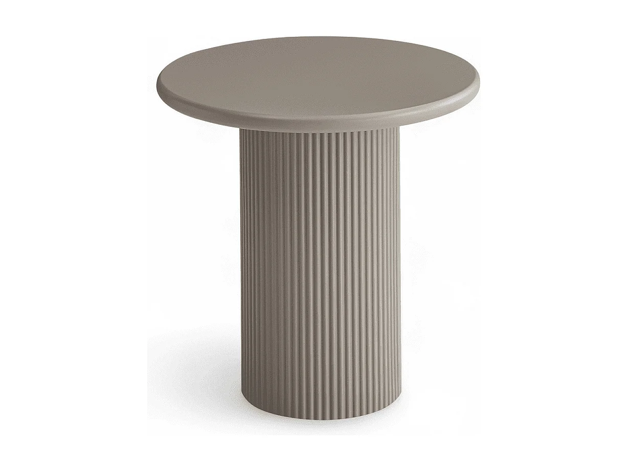 Couchtische 2er Set rund/organisch Wave - Lackiert & MDF - Beige