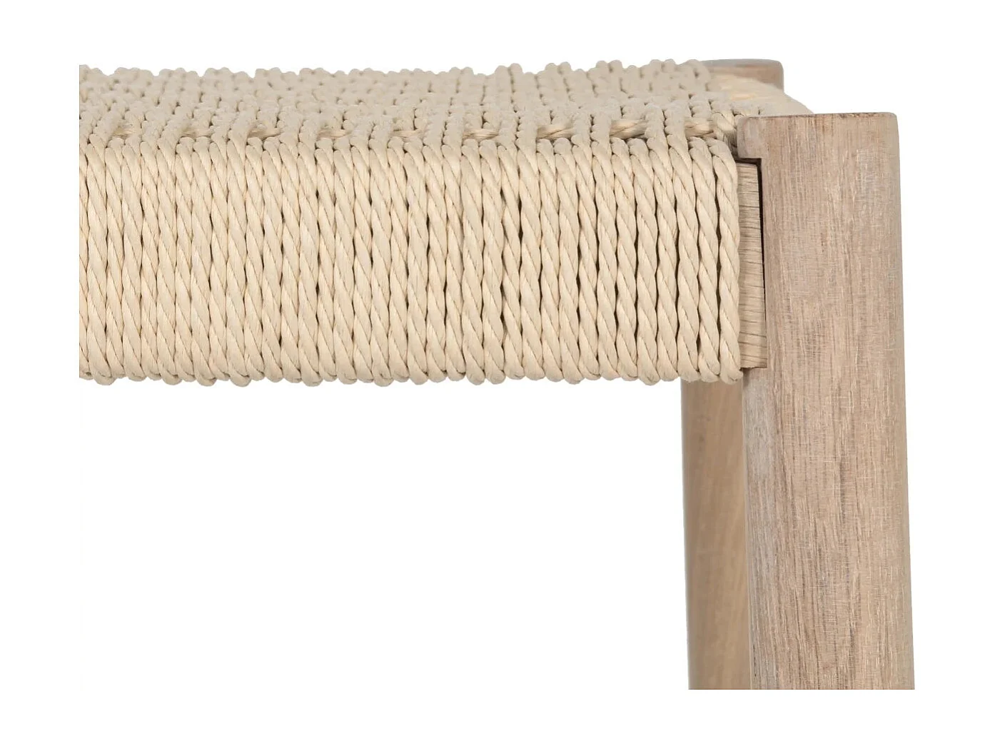 Barhocker 4er Set Ida - Papiergarn & Massives Eichenholz - Eiche bianco