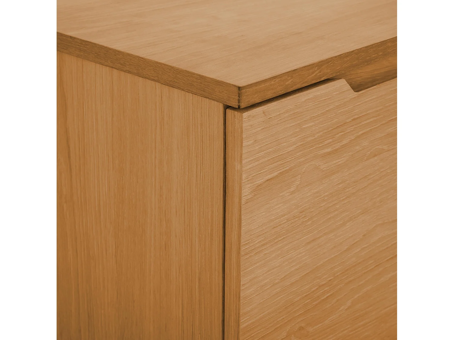 Sideboard mit 3 Türen und 3 Schubladen Kerteminde - Eichenfurnier & MDF - Wildeiche