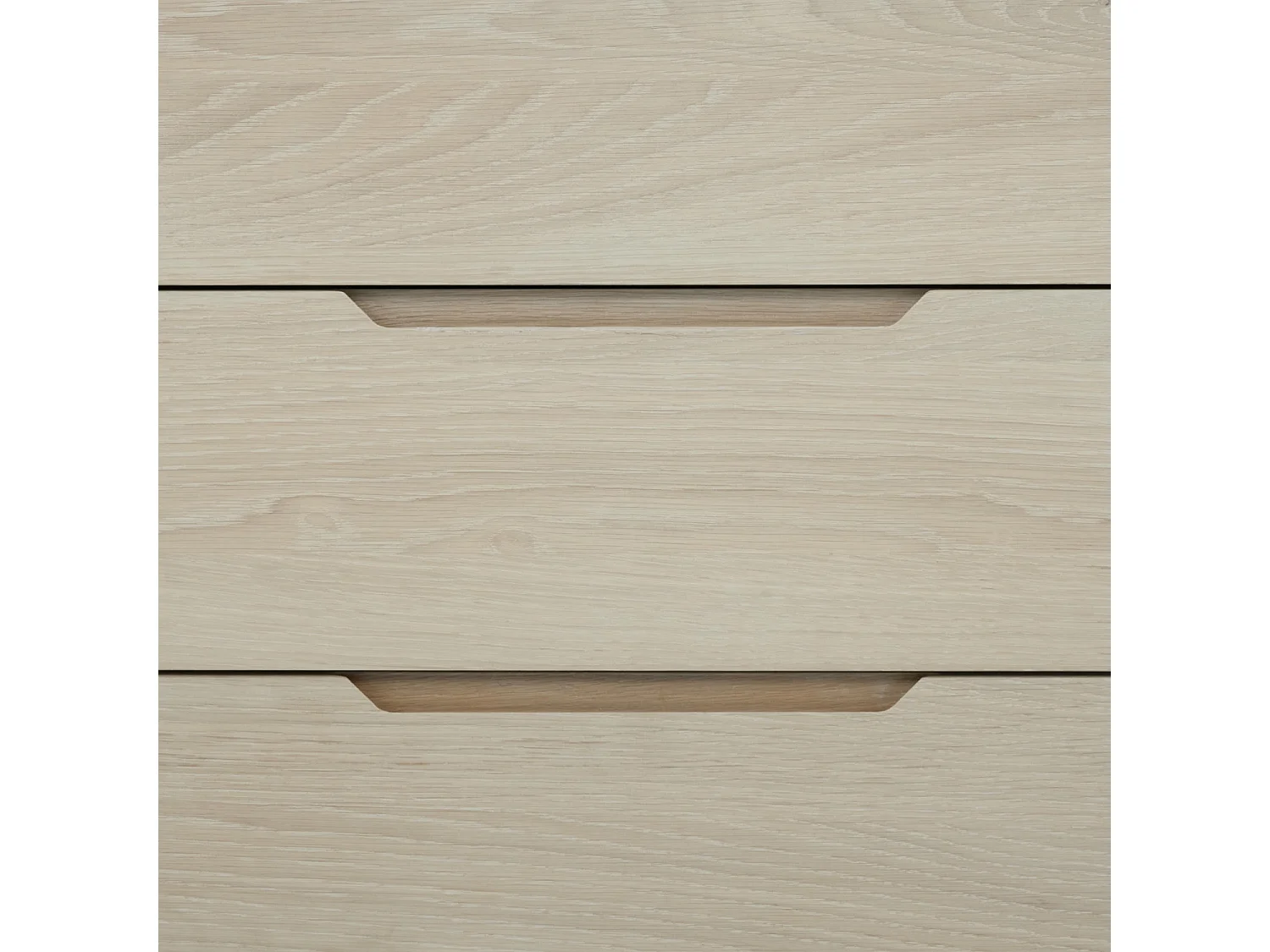 Sideboard mit 3 Türen und 3 Schubladen Kerteminde - Eichenfurnier & MDF - Eiche bianco