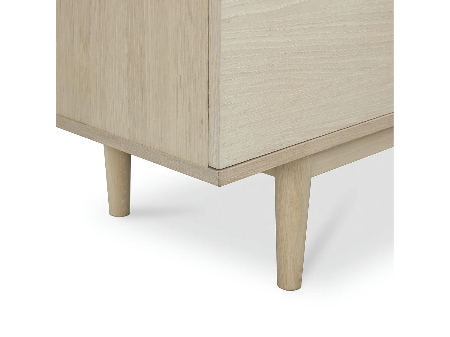 Sideboard mit 3 Türen und 3 Schubladen Kerteminde - Eichenfurnier & MDF - Eiche bianco