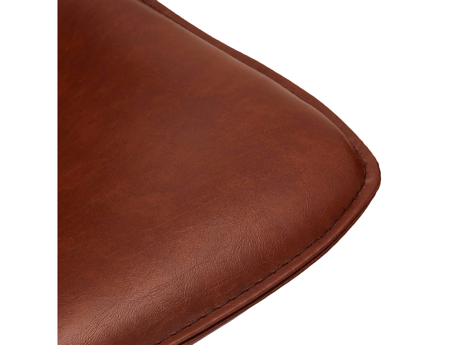 Barhocker 4er Set Isabel - Kunstleder & Metall - Cognacbraun