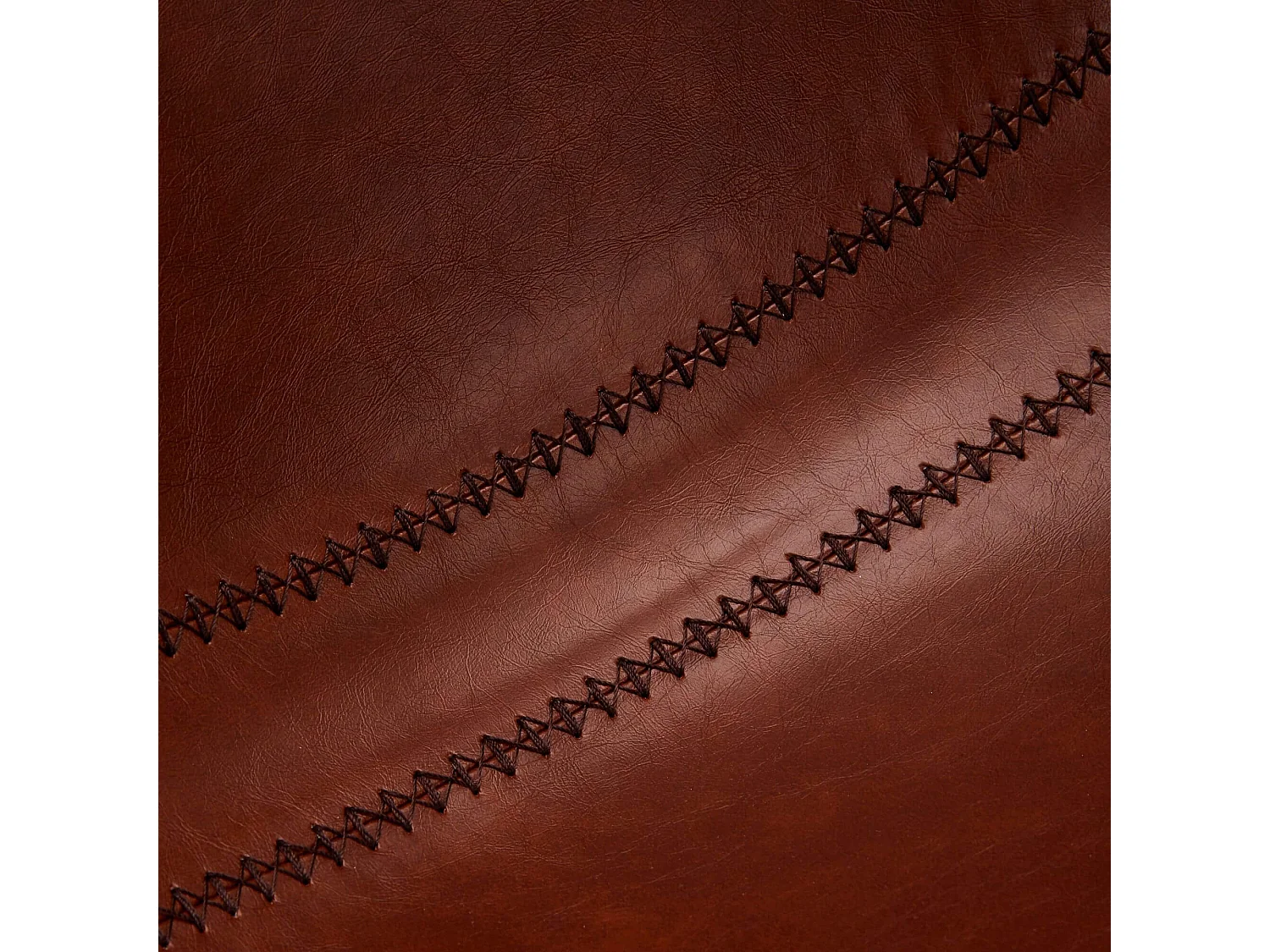 Barhocker 4er Set Isabel - Kunstleder & Metall - Cognacbraun