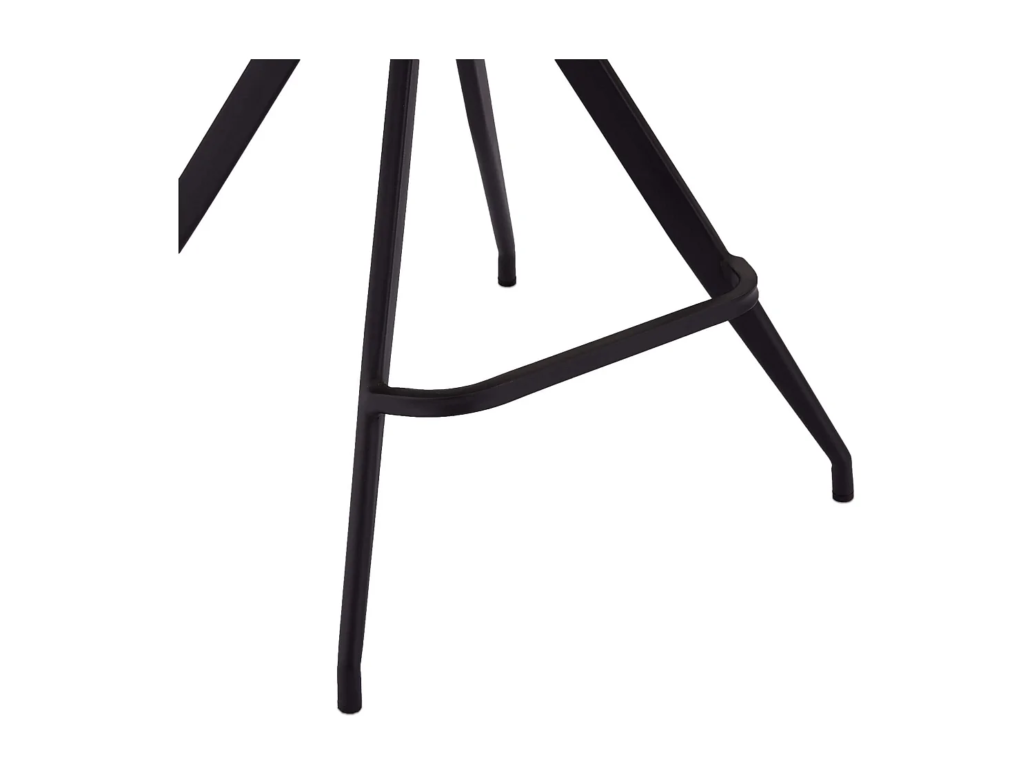 Barhocker 4er Set Isabel - Kunstleder & Metall - Dunkelbraun