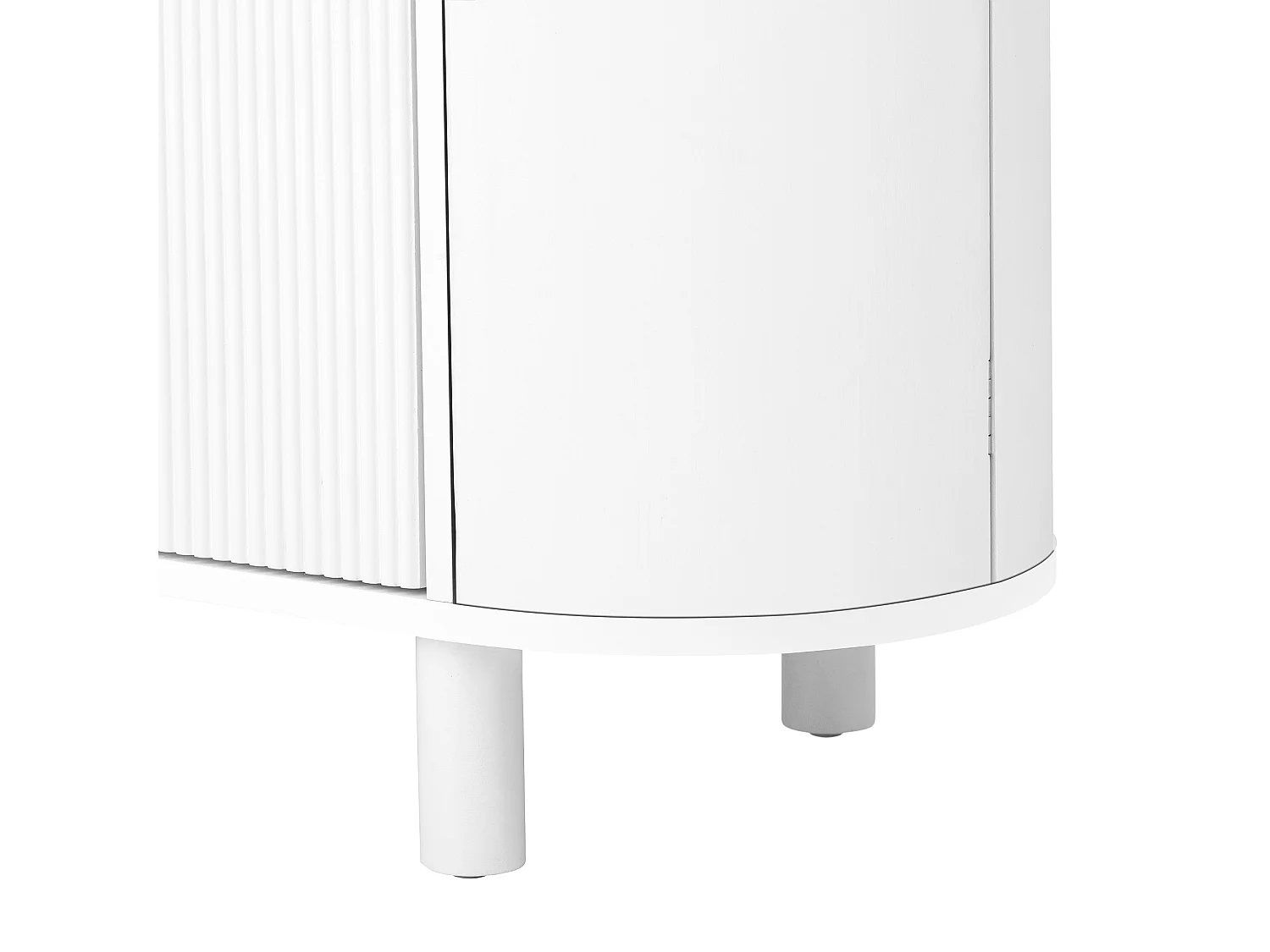 Buffet moderne 120x38x77cm - avec 4 portes - avec pieds de meuble réglables - Blanc