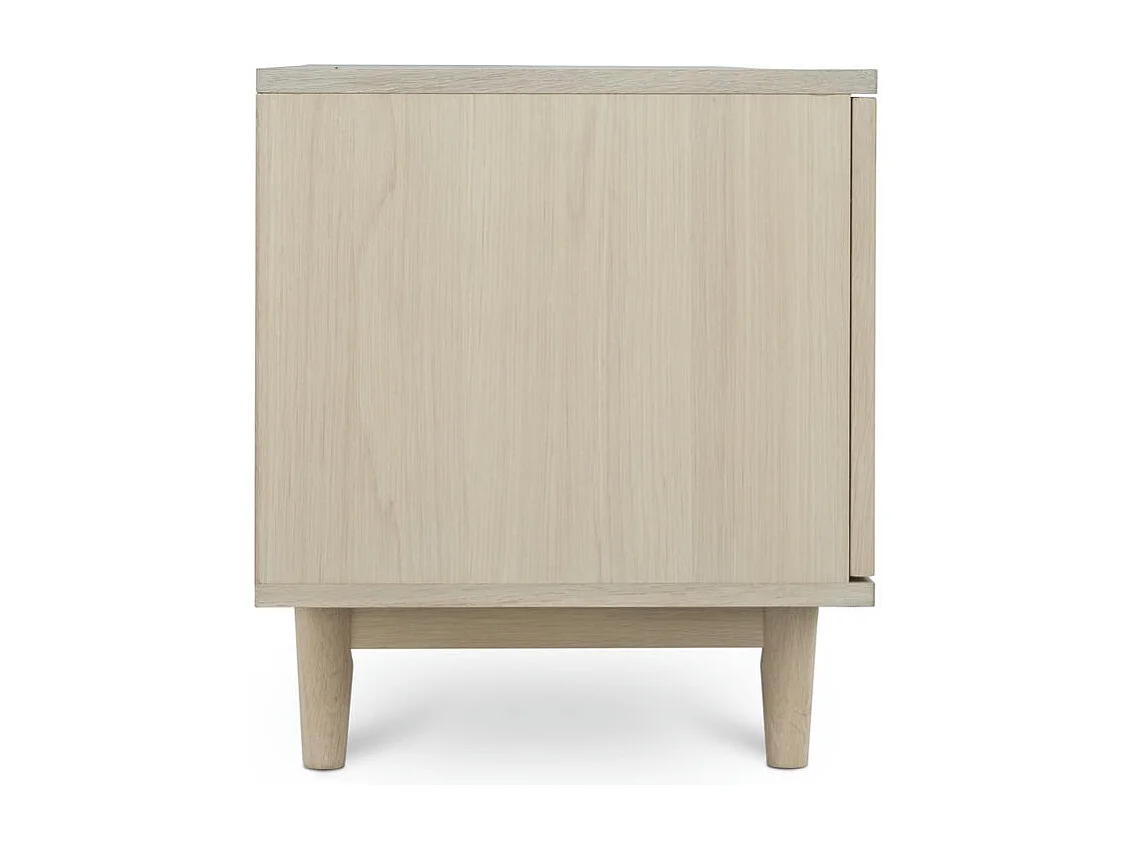 TV-Möbel mit 2 Türen Kerteminde - Eichenfurnier & MDF - Eiche bianco