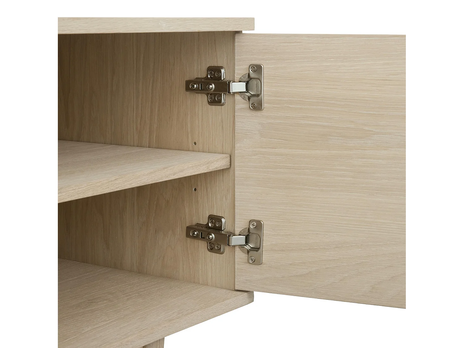 TV-Möbel mit 2 Türen Kerteminde - Eichenfurnier & MDF - Eiche bianco