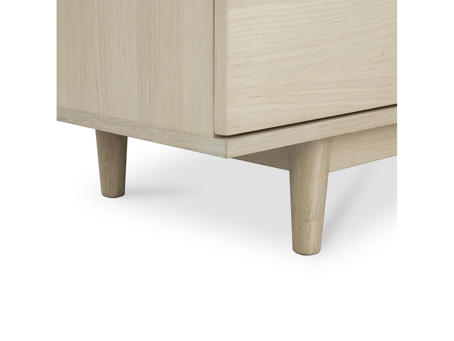 TV-Möbel mit 2 Türen Kerteminde - Eichenfurnier & MDF - Eiche bianco