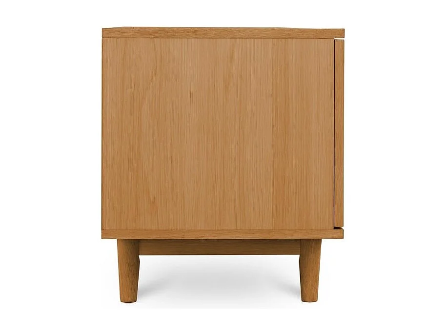 TV-Möbel mit 2 Türen Kerteminde - Eichenfurnier & MDF - Wildeiche