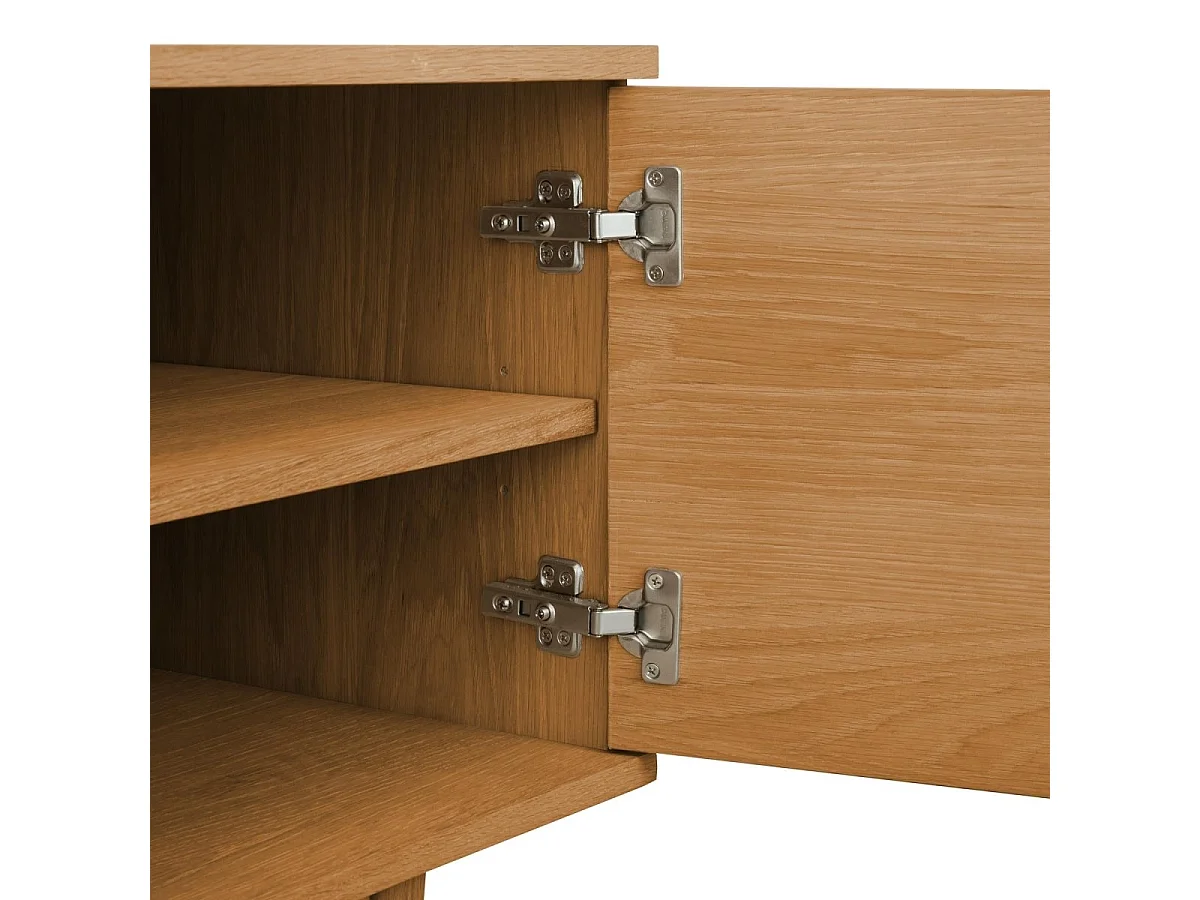 TV-Möbel mit 2 Türen Kerteminde - Eichenfurnier & MDF - Wildeiche