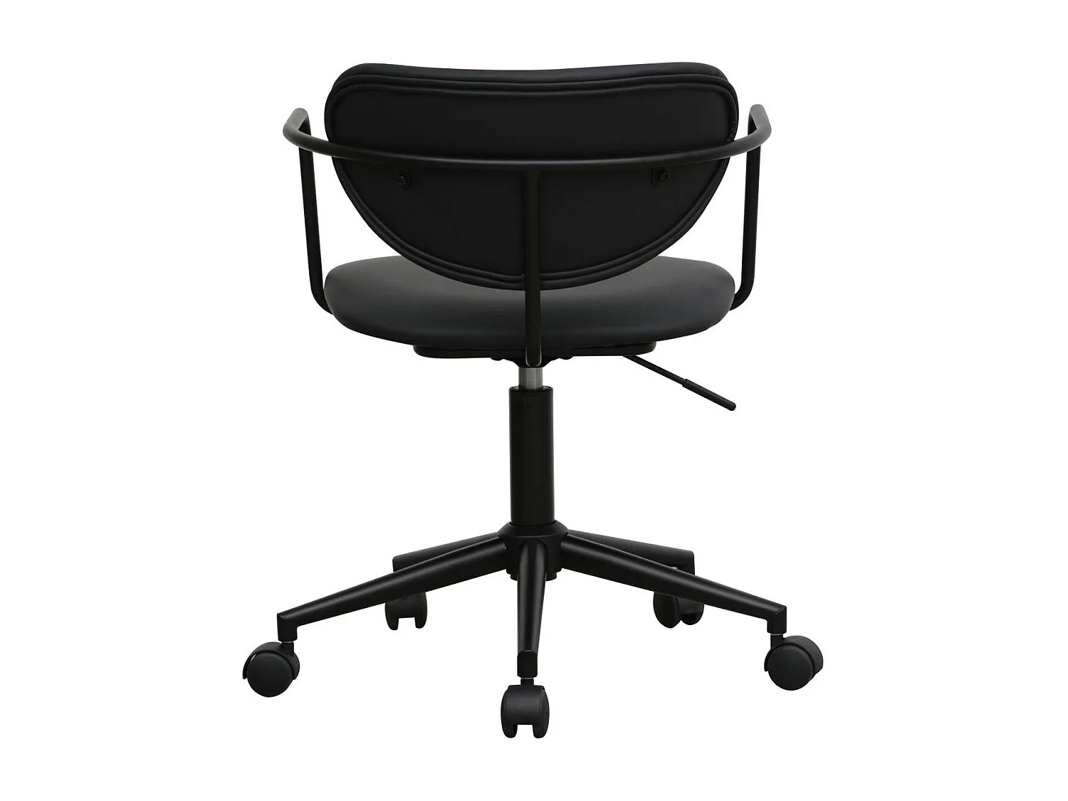 Bürostuhl höhenverstellbar Lido - Kunstleder & Metall - Schwarz