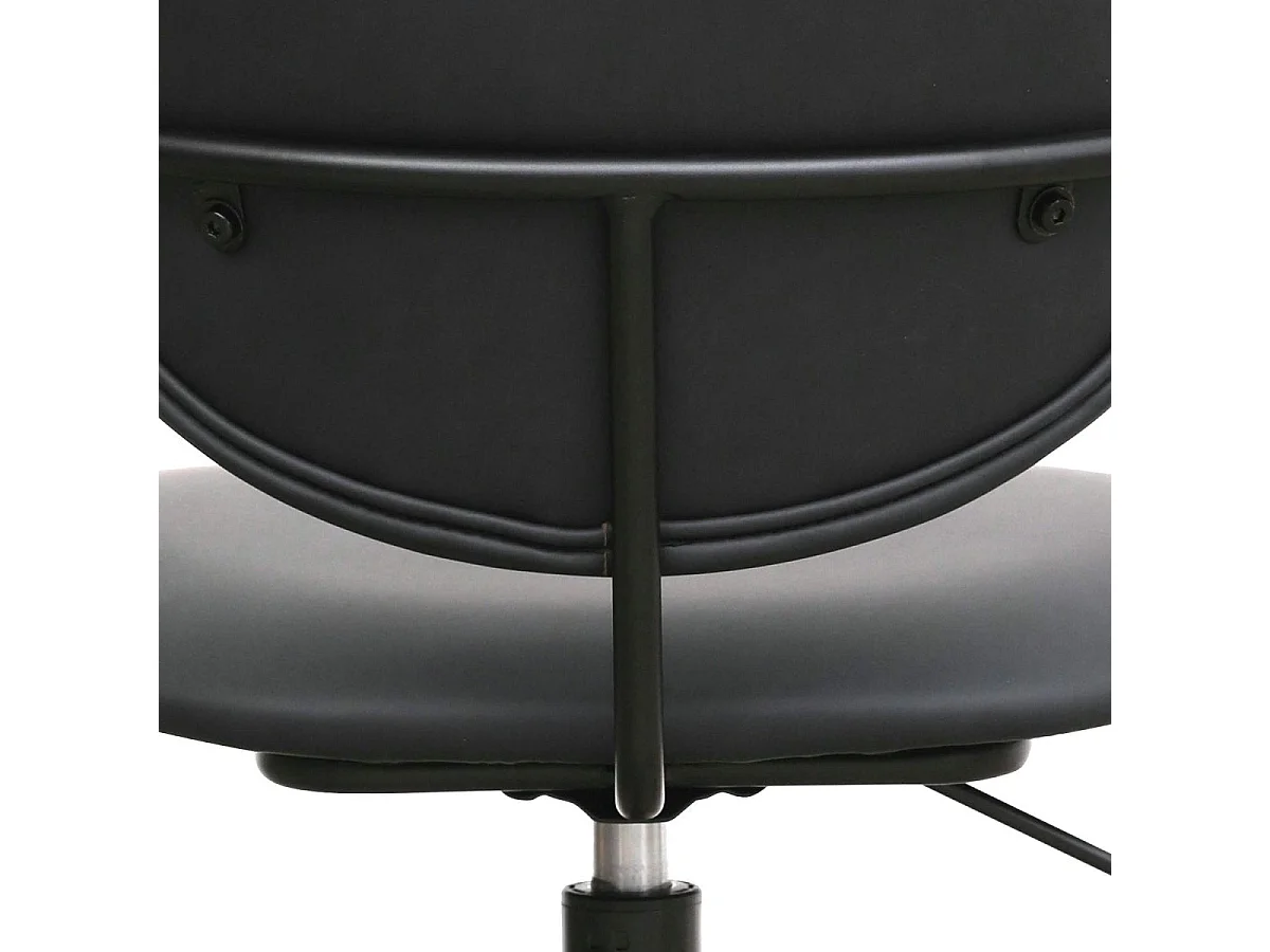 Bürostuhl höhenverstellbar Lido - Kunstleder & Metall - Schwarz