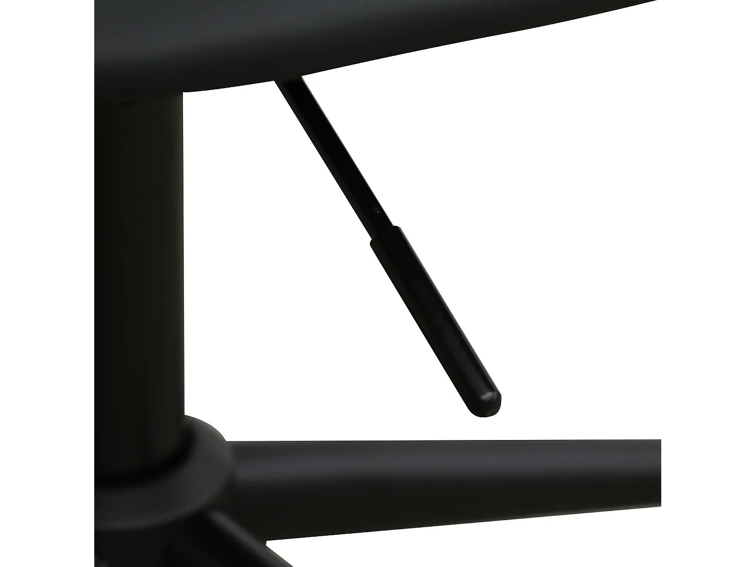 Bürostuhl höhenverstellbar Lido - Kunstleder & Metall - Schwarz