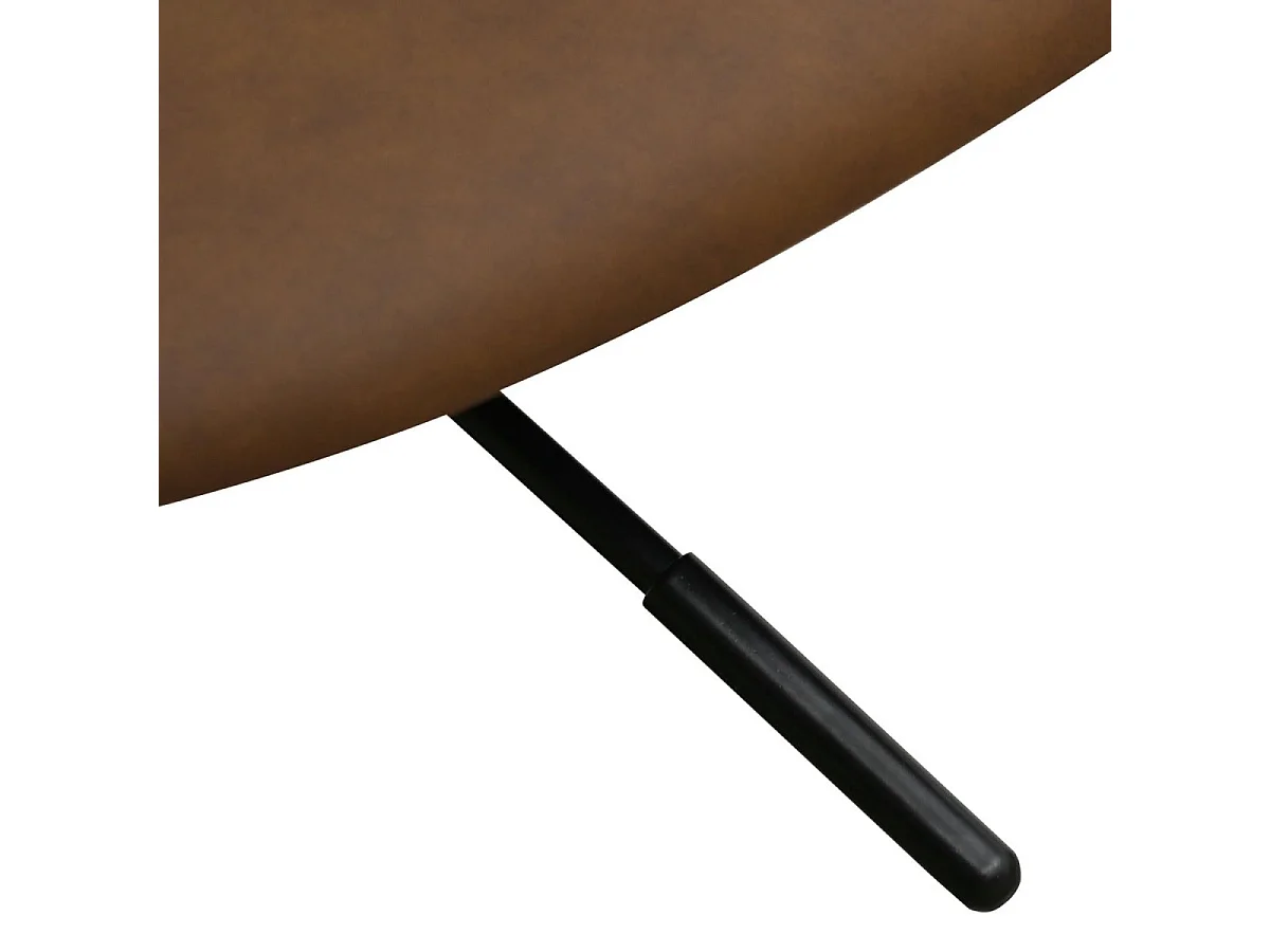 Bürostuhl höhenverstellbar Lido - Kunstleder & Metall - Dunkelbraun