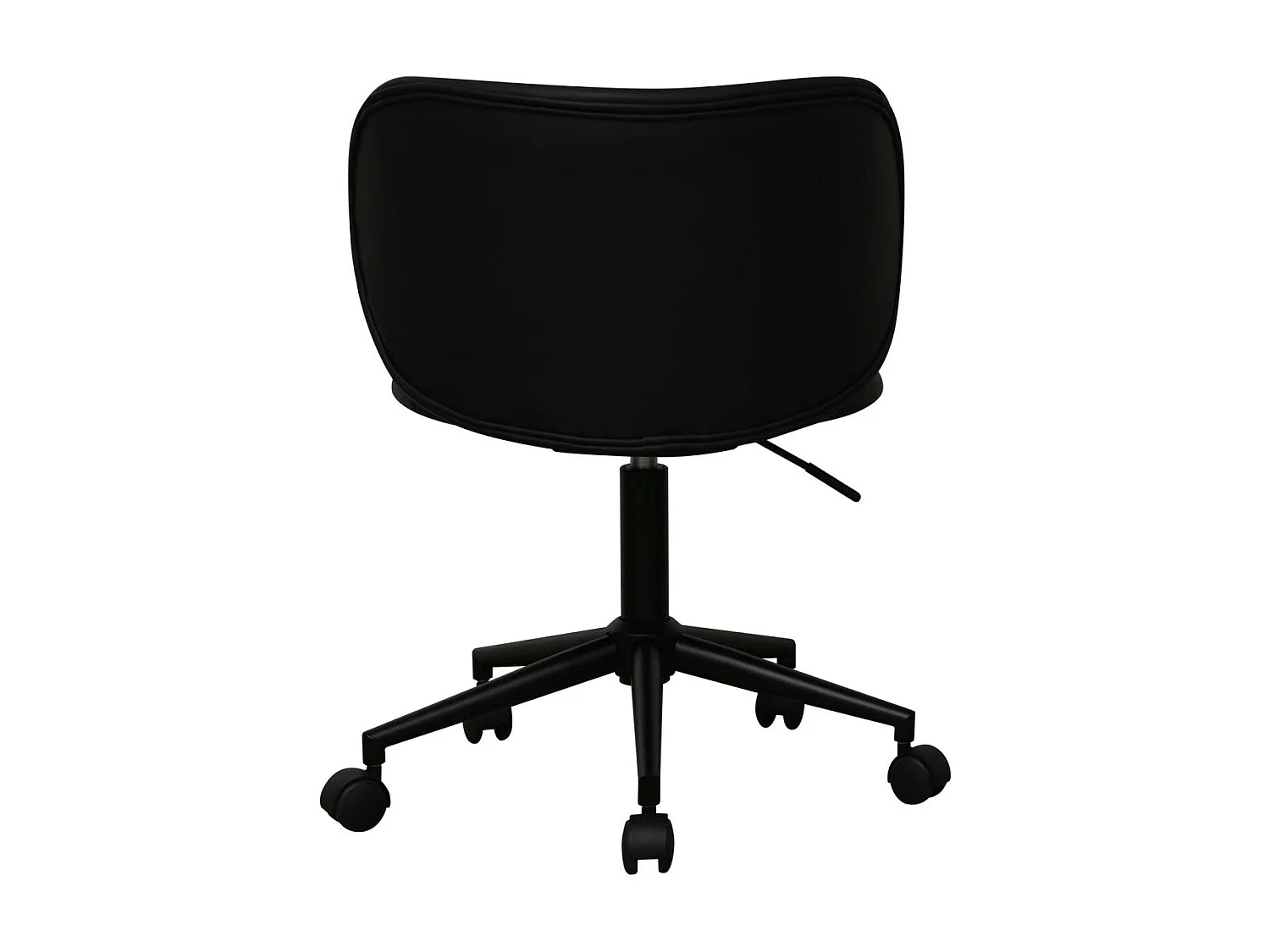 Bürostuhl höhenverstellbar Bobo - Kunstleder & Metall - Schwarz