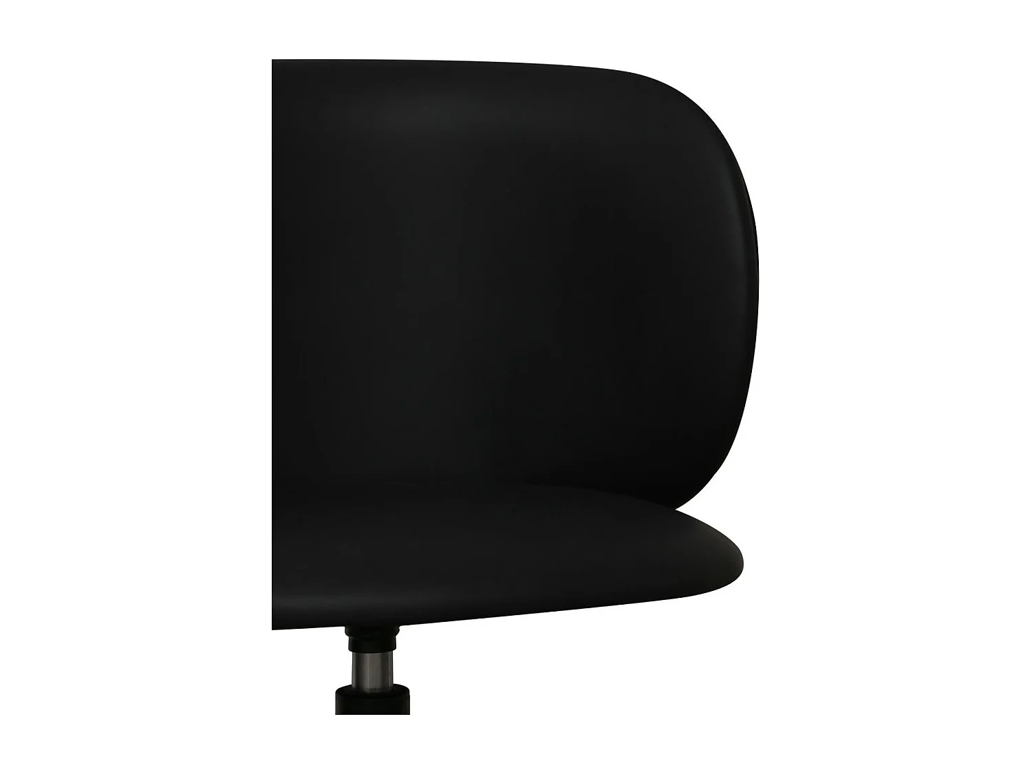 Bürostuhl höhenverstellbar Bobo - Kunstleder & Metall - Schwarz