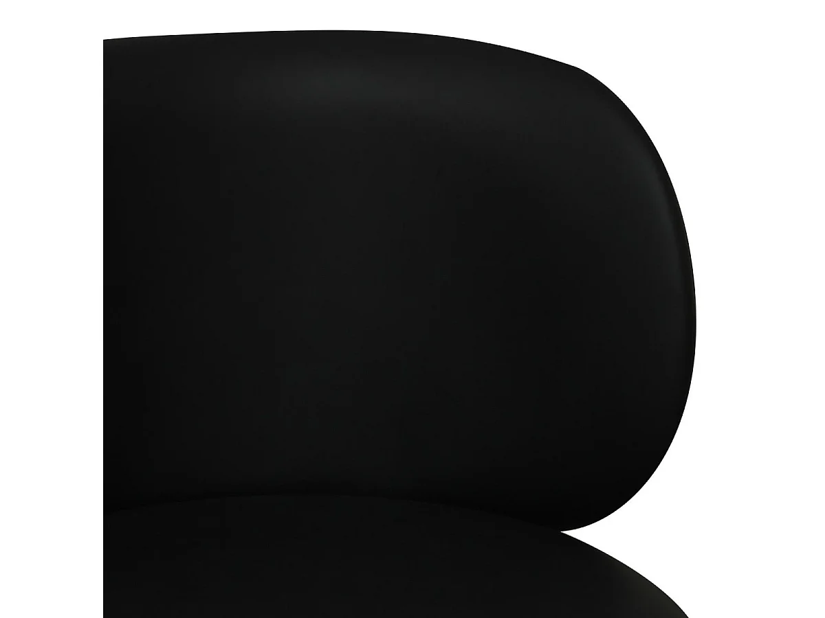 Bürostuhl höhenverstellbar Bobo - Kunstleder & Metall - Schwarz