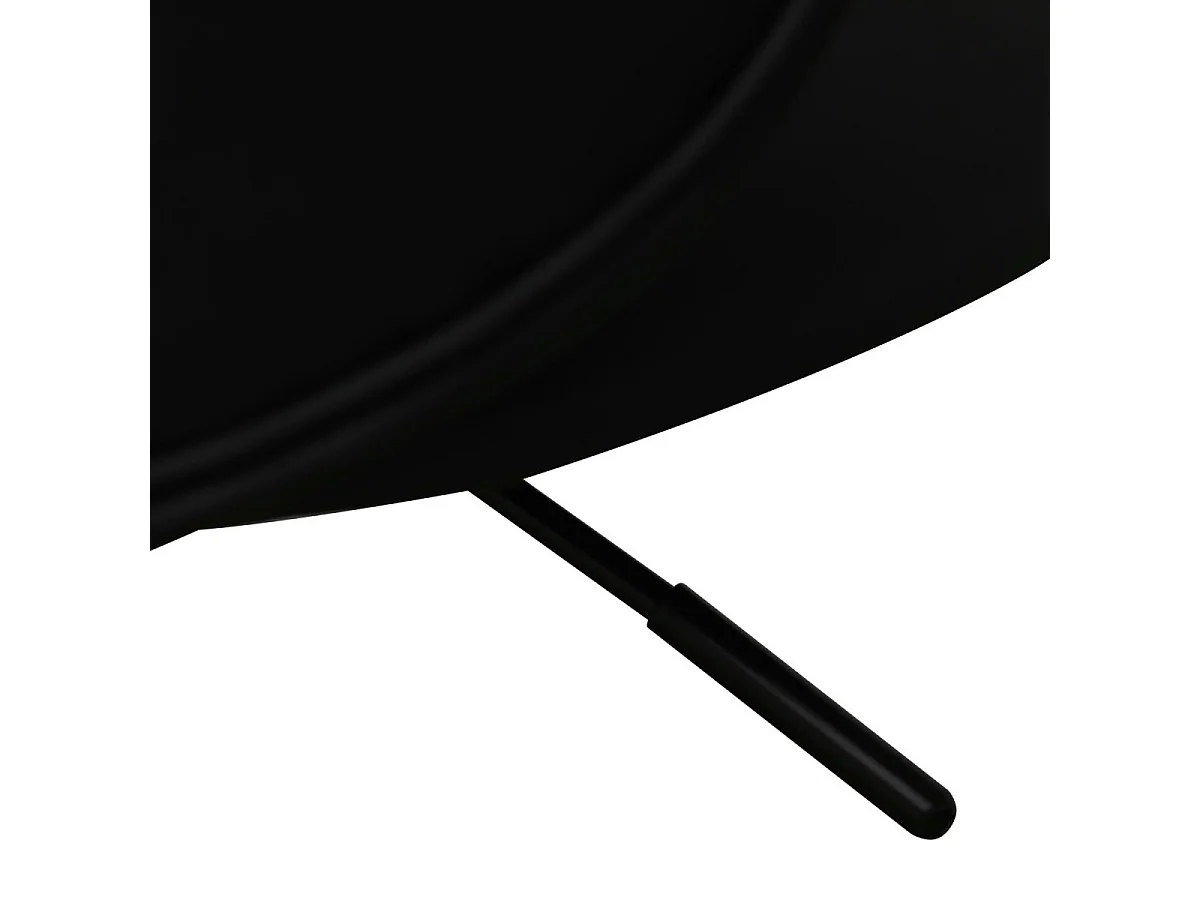 Bürostuhl höhenverstellbar Bobo - Kunstleder & Metall - Schwarz