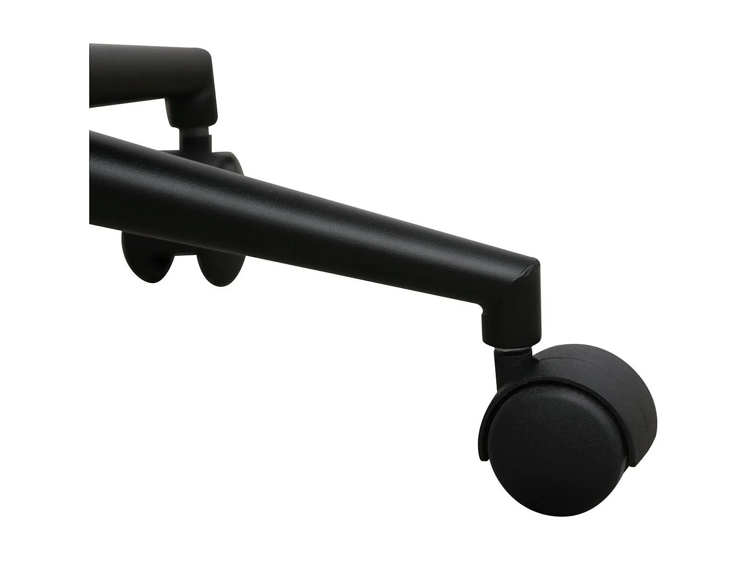 Bürostuhl höhenverstellbar Bobo - Kunstleder & Metall - Schwarz