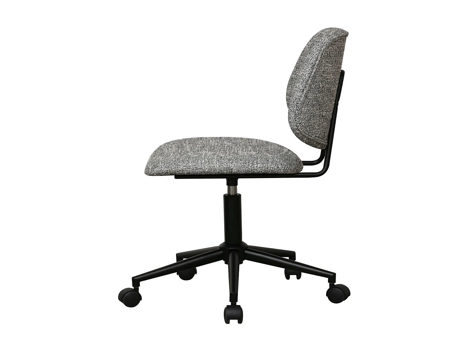 Bürostuhl höhenverstellbar Alto - Stoff (Bouclé) & Metall - Grau