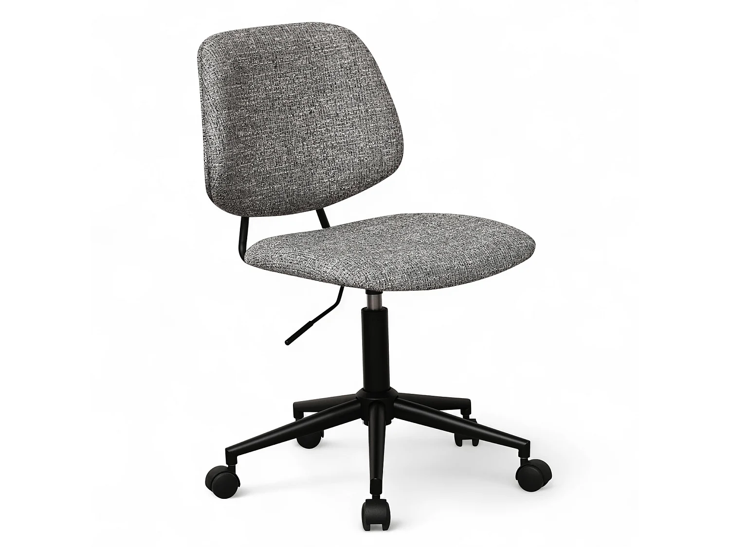 Bürostuhl höhenverstellbar Alto - Stoff (Bouclé) & Metall - Grau