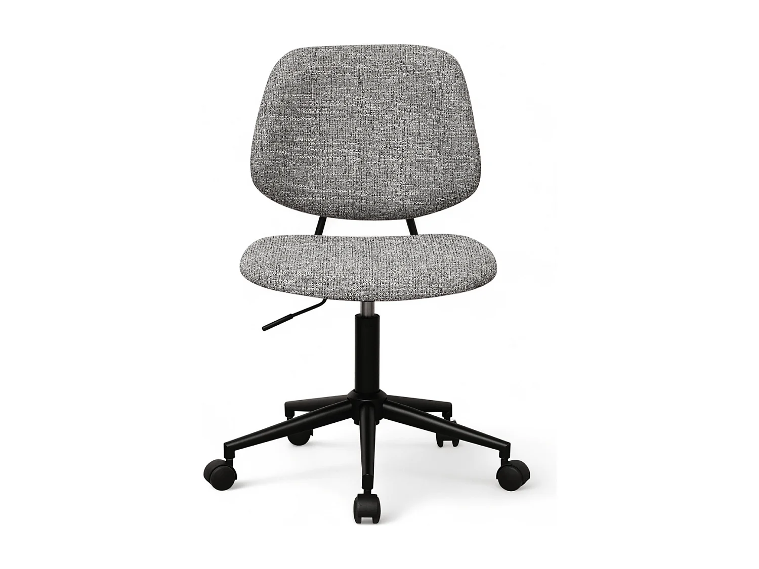 Bürostuhl höhenverstellbar Alto - Stoff (Bouclé) & Metall - Grau