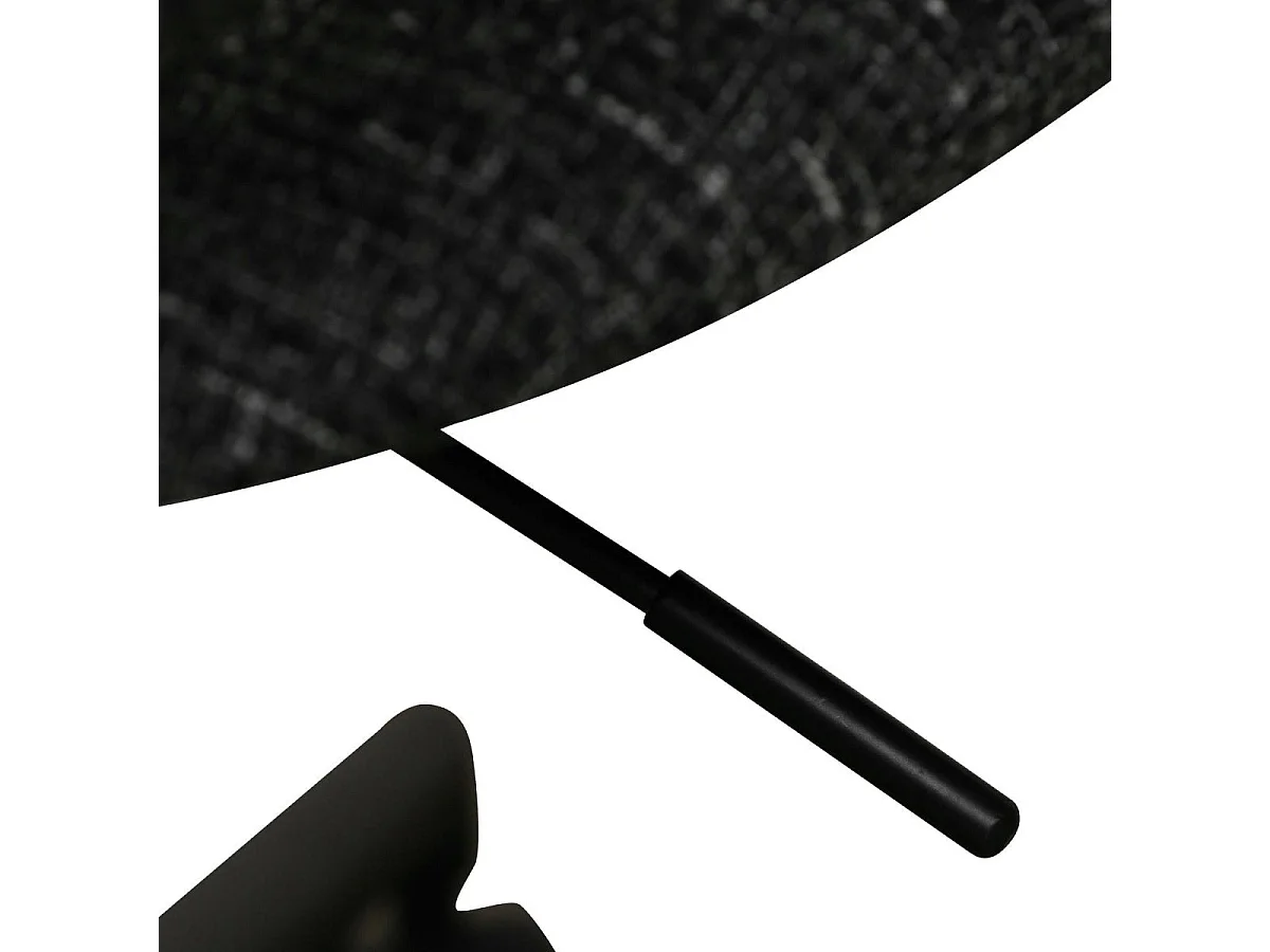 Bürostuhl höhenverstellbar Alto - Stoff (Bouclé) & Metall - Schwarz