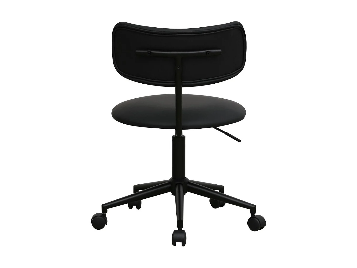 Bürostuhl höhenverstellbar Roxy - Kunstleder & Metall - Schwarz