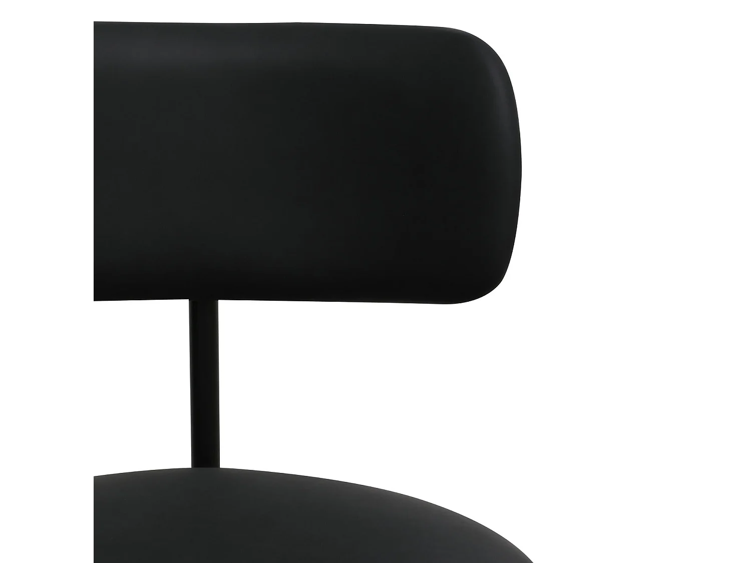 Bürostuhl höhenverstellbar Roxy - Kunstleder & Metall - Schwarz