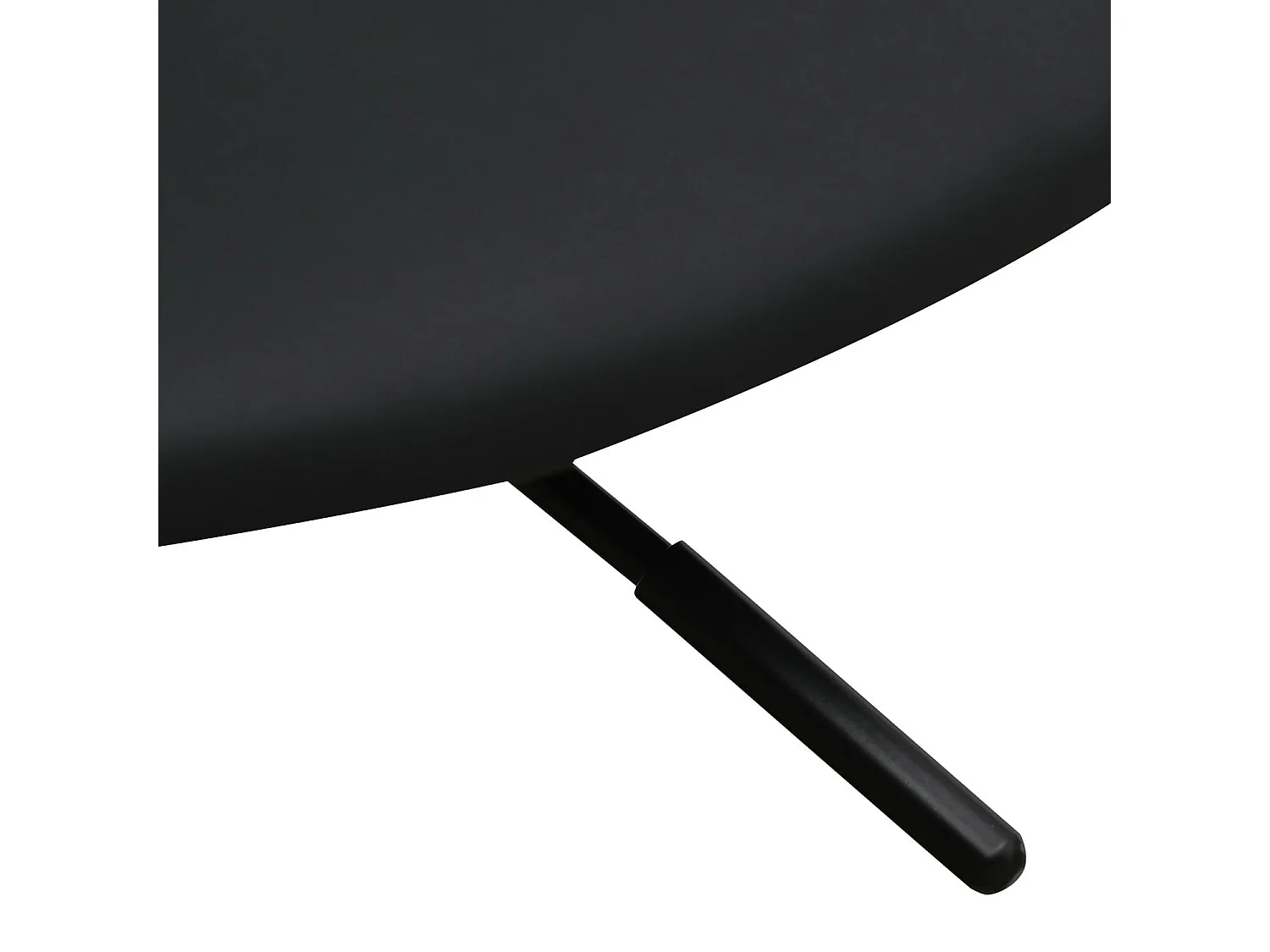 Bürostuhl höhenverstellbar Roxy - Kunstleder & Metall - Schwarz